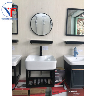 BỘ 4 MÓN TỦ + CHẬU LAVABO + KỆ GƯƠNG + GƯƠNG