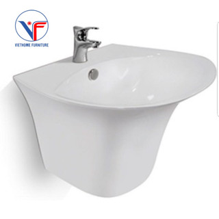 Lavabo Treo Liền Khối Tặng Kèm Bộ Xả