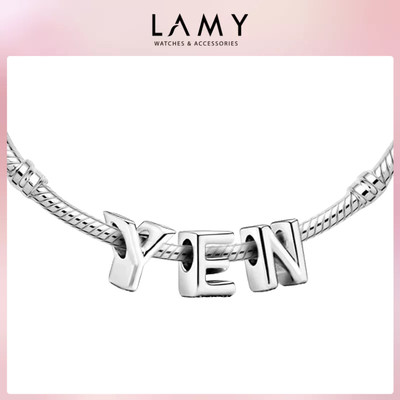 Charm bạc LAMY mix tên Yến - Charm bảng chữ cái cao cấp
