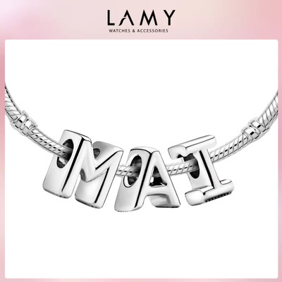 Charm bạc LAMY mix tên Mai - Charm bảng chữ cái cao cấp
