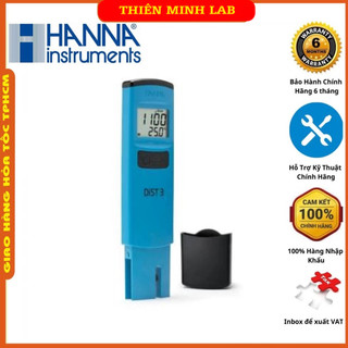 Bút đo độ dẫn điện/nhiệt độ trong nước hi98303 - bút đo ec dist 3 thang thấp 0-2000 µs/cm, máy đo ec hanna instruments