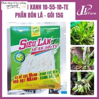 Siêu lân xanh- Phân Bón Lá Kích Thích Ra Rễ, Bật Chồi, Xanh Dày Lá Cho Cây Trồng, Hoa Lan 10-55-10+TE - Gói 15g