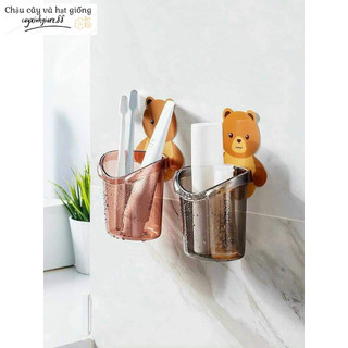 Cốc gấu đựng bàn chải đựng đồ đa năng