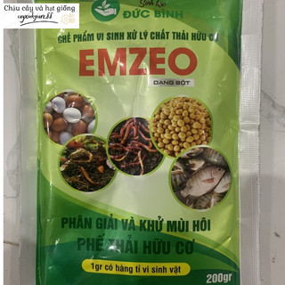 Chế phẩm vi sinh emzeo ủ phân và rác hữu cơ- gói 200gr