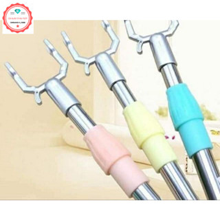 Cây phơi quần áo bằng inox kéo dài từ 1,2m -1,5M Cây gậy lấy đồ trên cao có thể kéo dài xếp gọn