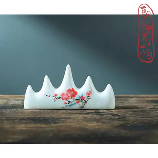 ( CÓ GÁC GỖ ) GÁC BÚT SỨ HOA ĐÀO