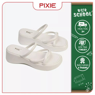 Dép nữ kiểu đế xuồng bánh mì 5cm quai mảnh pixie e153