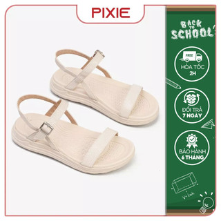 Giày sandal đế xuồng 3cm quai ngang pixie h230
