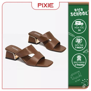 Guốc cao gót nữ 3cm quai ngang pixie e232