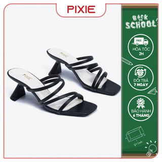 Guốc cao gót nữ 6cm quai sợi pixie h066