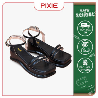 Giày sandal đế xuồng 3cm hai quai mảnh pixie h286
