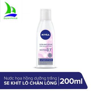 Nước hoa hồng Nivea dưỡng trắng giúp se khít lỗ chân lông -200ml