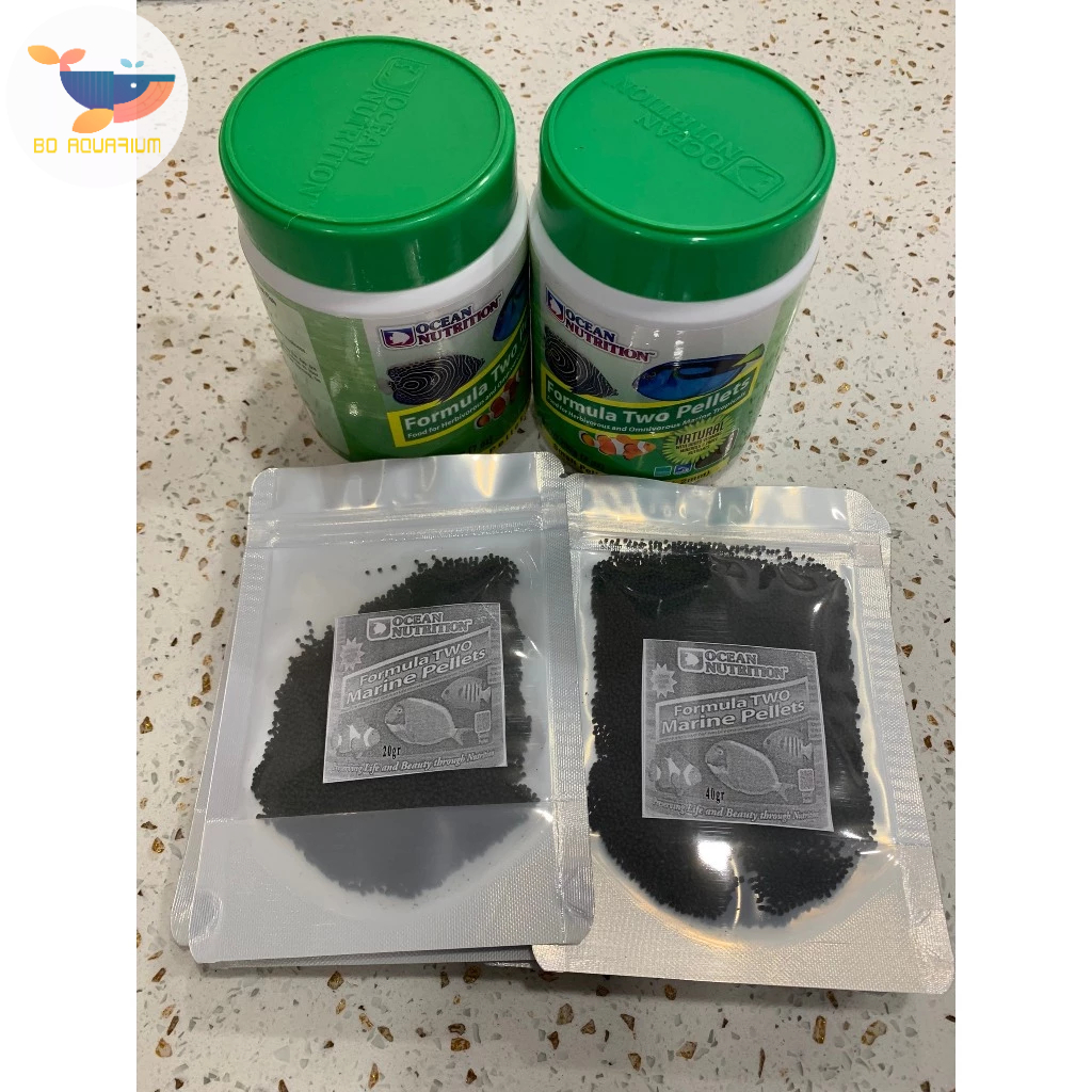 Thức ăn cao cấp cho cá nước mặn OCEAN NUTRITION dạng hạt, loại màu xanh lá Chiết lẻ 20gr, 40gr