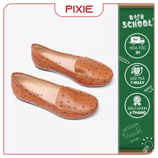 Giày mọi nữ da thật pixie x962