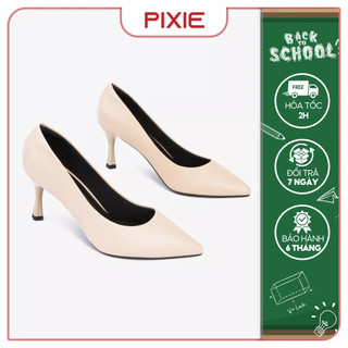 Giày Cao Gót 7cm Basic Mũi Nhọn Êm Chân Pixie X457