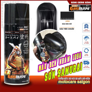 Sơn xịt Samurai 109A đen nhám, đen phẳng, đen mờ 400ml