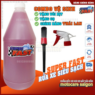 Combo nước rửa đa năng super fast,chổi vệ sinh 23cm tẩy máy