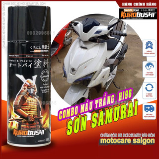 Combo màu trắng ngọc trai samurai h196 gồm 4 chai chuẩn quy trình sơn