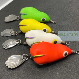 nhái hơi màu f1 - mồi câu thu hút cá cao su tốt giá rẻ