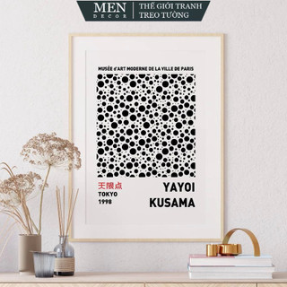 Tranh treo tường, Yayoi Kusama Print, Kusama Exhibition Poster,  nhận in theo yêu cầu, tặng kèm đinh treo tranh