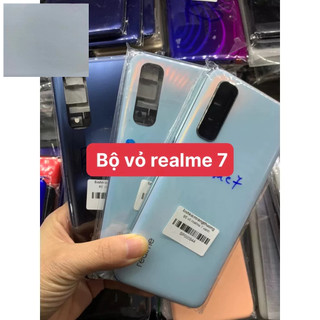 Bộ vỏ+ xương+kính camera+khay sim+phím điện thoại realme 7-nấu máy zin đẹp