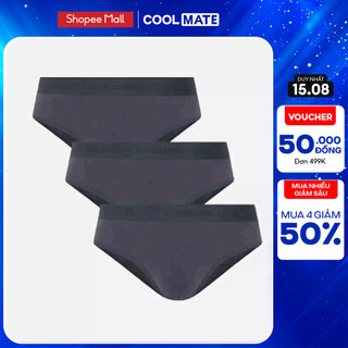 [15.8 MUA 4 GIẢM 50%][Outlet - không đổi trả] Combo 3 quần lót TAM GIÁC nam BRIEF MODAL (gỗ sồi) mềm mại Coolmate
