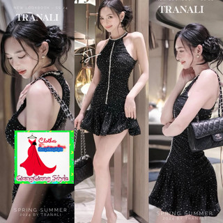 VÁY NHÚN CỔ YẾM BODY ĐÍNH HẠT 180724