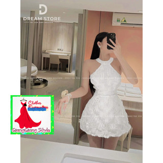 VÁY REN HỌA TIẾT ĐAN CỔ YẾM 200724