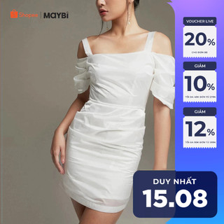 Đầm Maybi ôm phối tay xếp ly