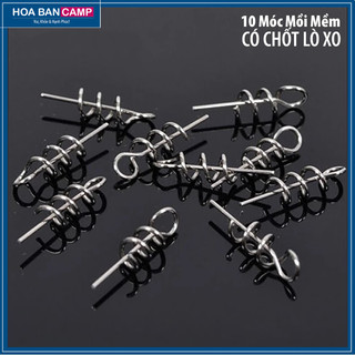 Combo 10 móc mồi mềm có chốt lò xo