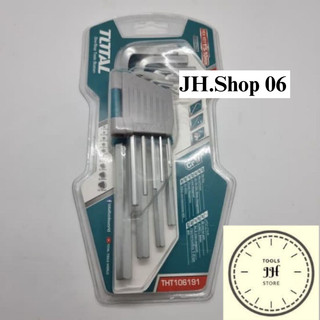 1.5-10mm Bộ lục giác đầu bằng 9 chi tiết hệ mét Total THT106191