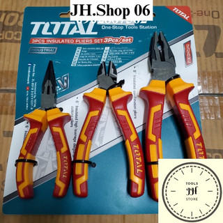 bộ 3 kìm cao cấp total cách điện THT2K0302 (cắt, điện, nhọn)