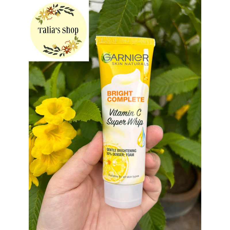 TUÝP VÀNG 50ml - SỮA RỬA MẶT Tạo Bọt Sáng Da GARNIER Skin Naturals Light Complete Speed Brightening Whip Foam