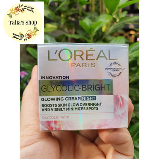 15ml - kem dưỡng sáng da ban đêm loreal glycolic bright glowing cream night - kem hủ