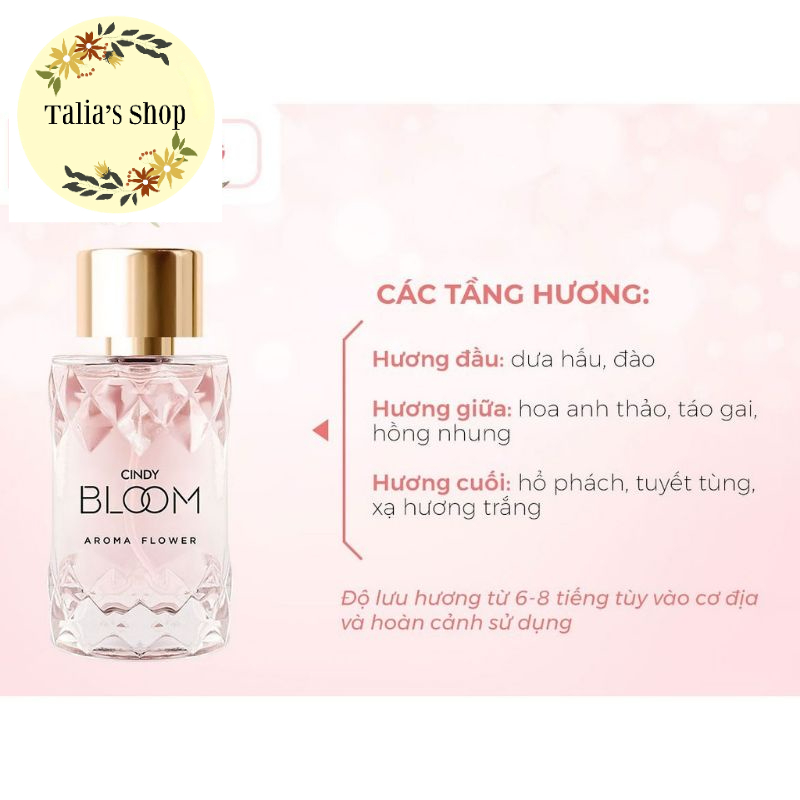 4 mùi - Nước hoa Cindy Bloom (CHÍNH HÃNG- CÓ HỘP)