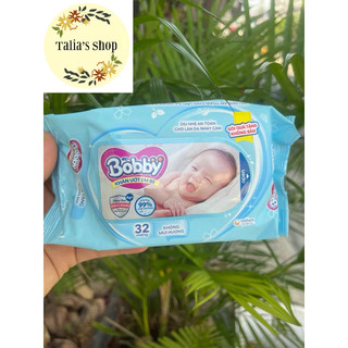 Combo 10 gói khăn ướt Bobby 32 tờ không mùi