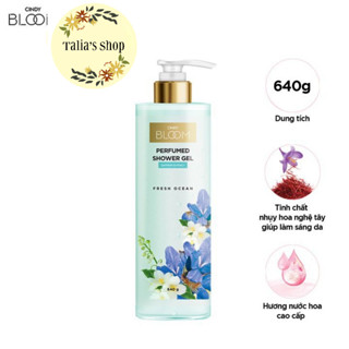 (4 mùi) - Sữa tắm Cindy Bloom Fresh Ocean hương nước hoa 640g