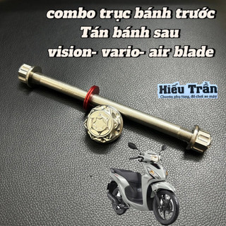 Bộ Cốt Tán Bánh Trước và Tán Sau Salaya Inox Sáng Bóng Gắn Cho Vario, Click, Vision, Air Blade