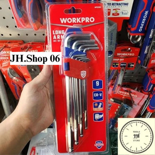 Bộ lục giác đầu bi 9 chi tiết workpro wp222007