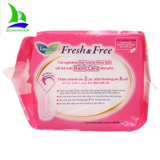 Băng Vệ Sinh Laurier Fresh & Free Dày Không Cánh Gói 8 Miếng