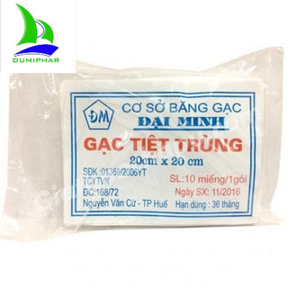 Gạc y tế tiệt trùng đại minh 20x20