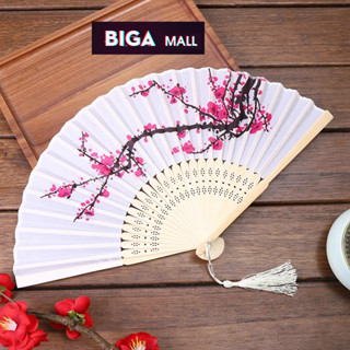 Quạt cổ phong, cổ trang trung quốc xám sen xếp nhỏ gọn cầm tay Trung Quốc vải lụa in họa tiết