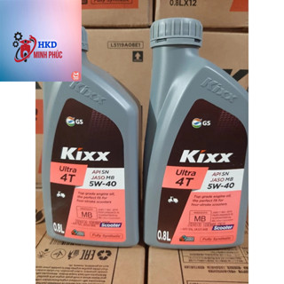COMBO 2 Chai Dầu nhớt tay ga Kixx ultra Scooter 5W40 0.8L tổng hợp nhập khẩu hàn quốc