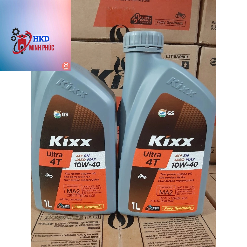COMBO 2 Chai Dầu Nhớt xe số Kixx Ultra 10w40 4T Fully Synthetic tổng hợp nhập khẩu