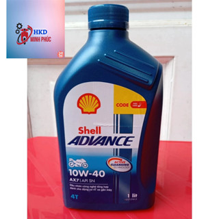 (chính hãng) Dầu nhớt xe số cao cấp Shell Advance AX7 10w40 thể tích 800ml và 1L
