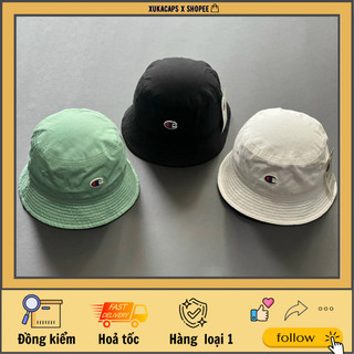 Nón vành ngắn bucket champion xanh lục đen trắng xukacapbeauty
