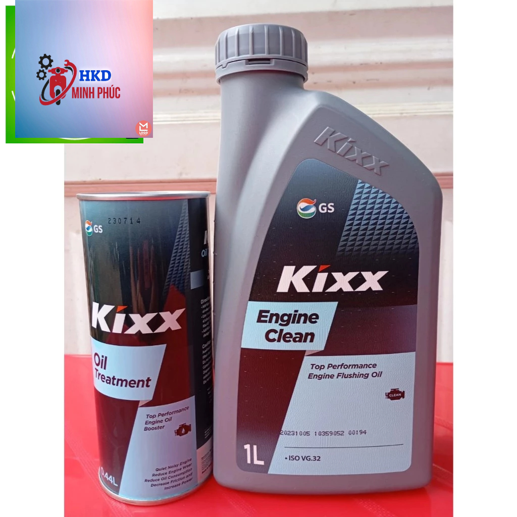 (chính hãng) combo súc động cơ + phụ gia dầu nhớt bảo vệ động cơ thương hiệu kixx nhập khẩu