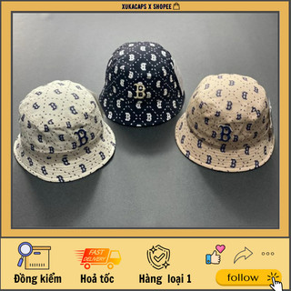  Mũ nón vành / nón bucket chữ B thêu kèm in hiệu ứng monogram chuẩn MLB VNXK