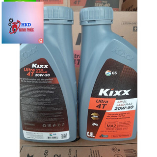 Dầu nhớt xe số kixx 20w50 ma2 sl dung tích 800ml 1l