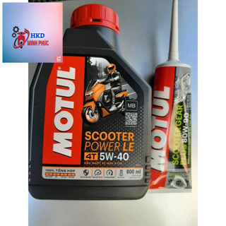 Combo tuyp hộp số + Dầu Nhớt Xe Tay Ga Motul Scooter Power Le 5W40 Tổng Hợp 0,8L